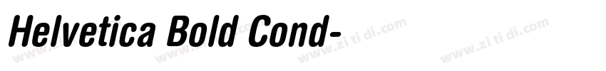Helvetica Bold Cond字体转换